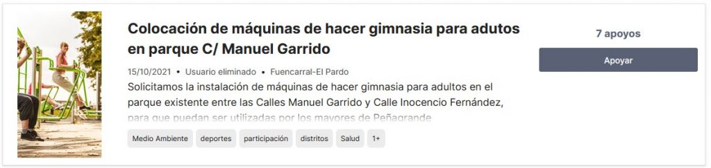 Colocación de máquinas de hacer gimnasia para adutos en parque C/ Manuel Garrido